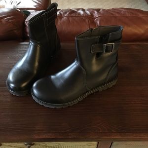 New Birkenstock Stowe Black Leather Boot 39